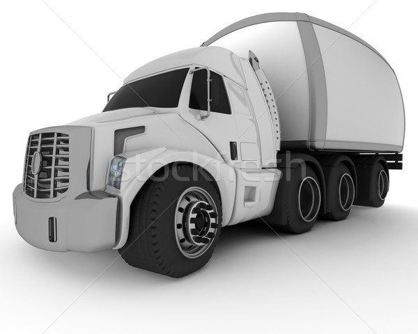 Túlméretezett rajz teherautó 3d render út utazás Stock fotó © kjpargeter