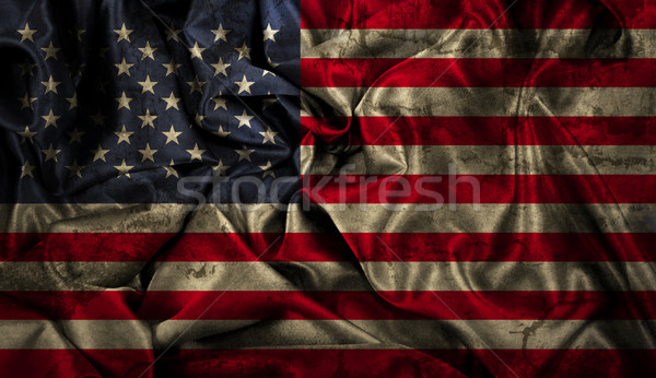 Grunge American flag background Stock photo © kjpargeter
