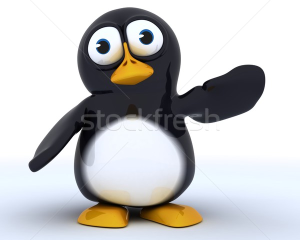 Glossy Penguin Character Stock photo © kjpargeter