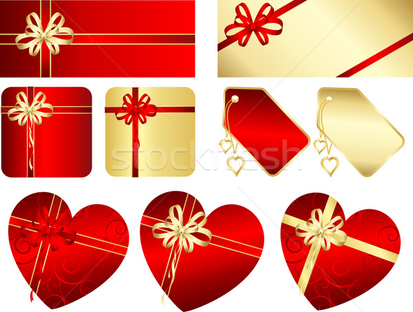 Geschenke Etiketten unterschiedlich Geschenk abstrakten Stock foto © kjpargeter
