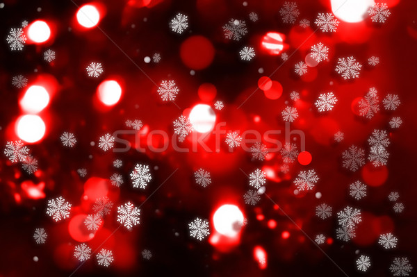 декоративный Рождества снежинка bokeh фары снега Сток-фото © kjpargeter