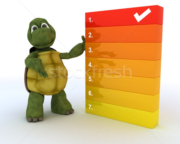 tortoise with a to do list Stock photo © kjpargeter