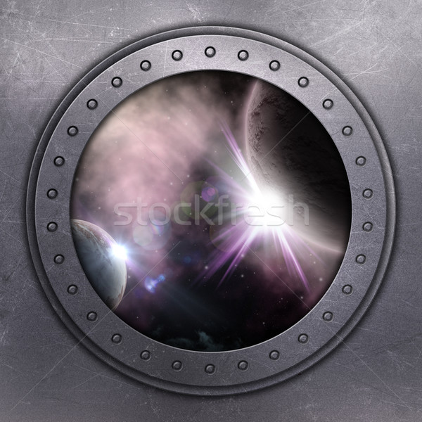 Port Hole looking out onto space Stock photo © kjpargeter