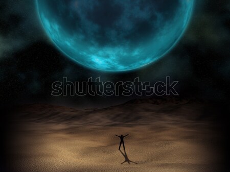 Surreal planet image Stock photo © kjpargeter