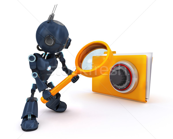 Android fichiers rendu 3d internet robot [[stock_photo]] © kjpargeter