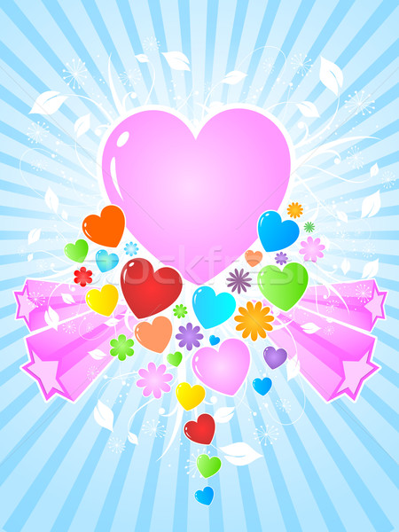 Abstract hearts background Stock photo © kjpargeter