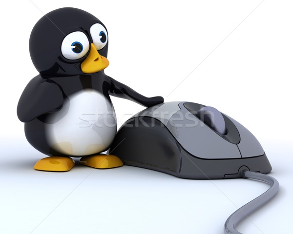 Glossy Penguin Character Stock photo © kjpargeter