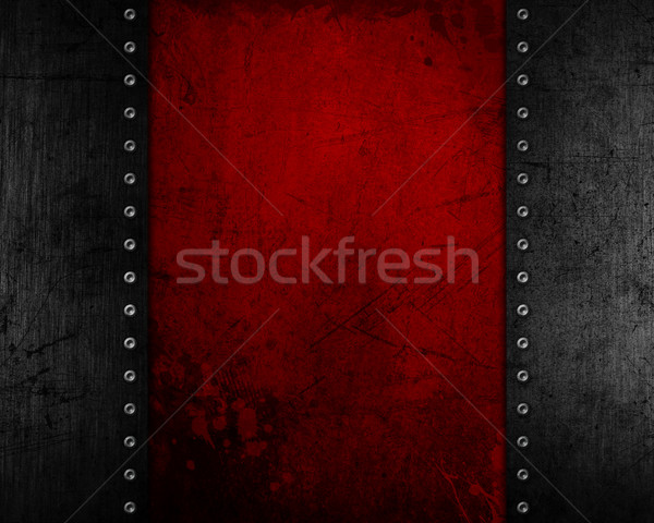 Grunge metal background with red distressed texture Stock photo © kjpargeter