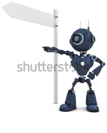 Android with clapper board Stock photo © kjpargeter