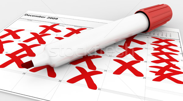 Contagem regressiva natal 3d render marcador data escritório Foto stock © kjpargeter