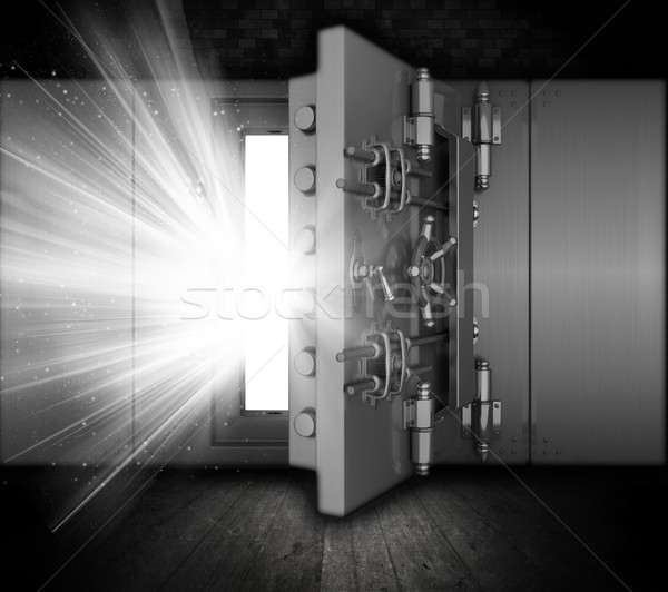 Grunge Bank Gewölbe Illustration Innenraum Licht Stock foto © kjpargeter