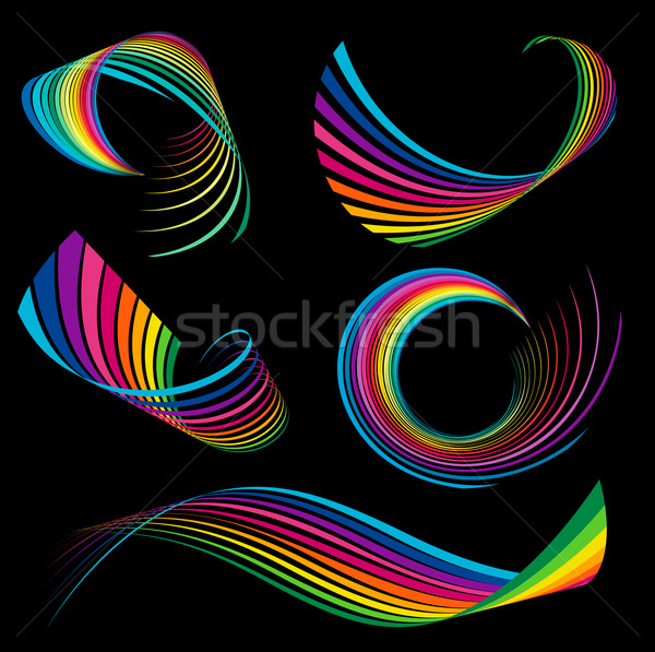 Stockfoto: Regenboog · abstract · lint · logos · achtergrond