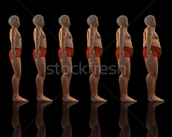 Slim to overweight male Stock photo © kjpargeter