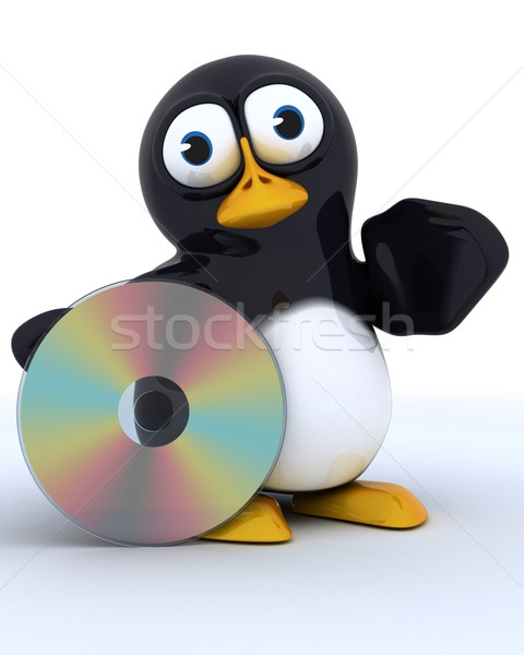 Glossy Penguin Character Stock photo © kjpargeter