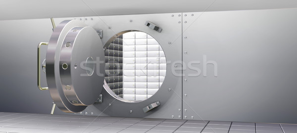 Bank gewelf veiligheid dozen 3d render Stockfoto © kjpargeter