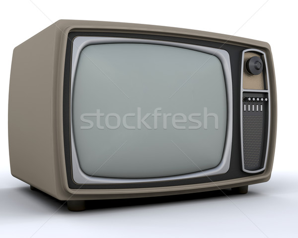 Foto stock: Retro · televisão · tela · antigo · botão