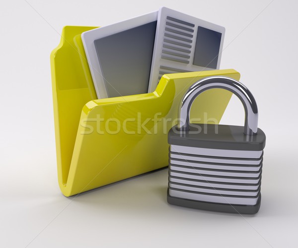 Doucment Security Icon Stock photo © kjpargeter