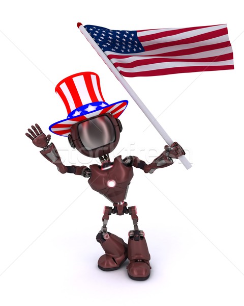 Android celebrating 4th july  Stock photo © kjpargeter