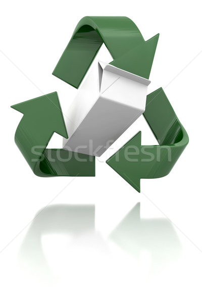 [[stock_photo]]: Recyclage · signe · isolé · blanche · nature · environnement