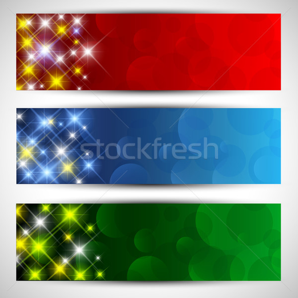 Christmas starry banners Stock photo © kjpargeter