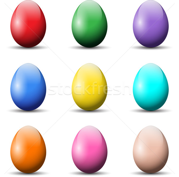 Colourful Easter Eggs Stock photo © kjpargeter