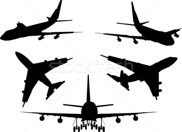 Grundlegende Flugzeug Transport Flugzeug unter Illustration Stock foto © kjpargeter