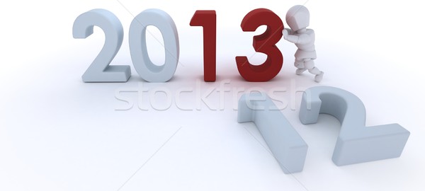 man  bringing in the new year Stock photo © kjpargeter
