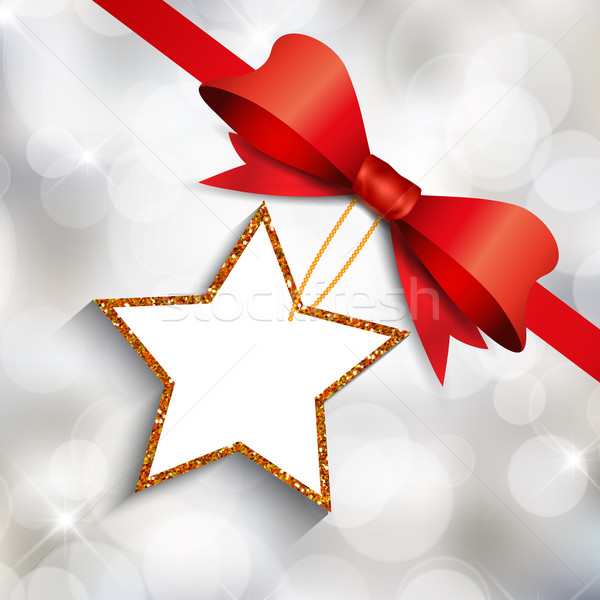 Christmas star label background  Stock photo © kjpargeter