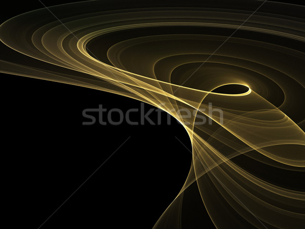 Stock foto: Golden · Kurven · fließend · abstrakten · Design · Kunst