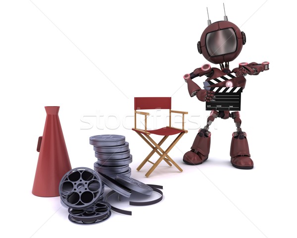 Android in directors chair with megaphone  Stock photo © kjpargeter