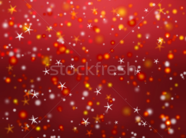 Kerst achtergrond wazig christmas lichten sterren achtergrond Stockfoto © kjpargeter