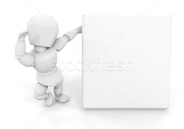 Person holding sign Stock photo © kjpargeter