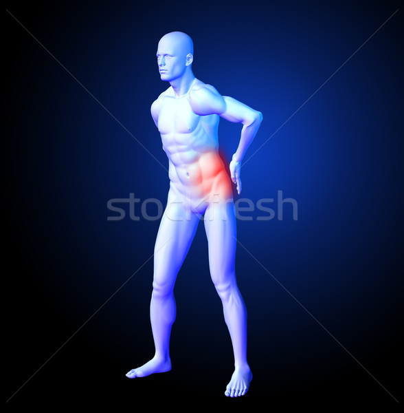 Medical man with back ache Stock photo © kjpargeter