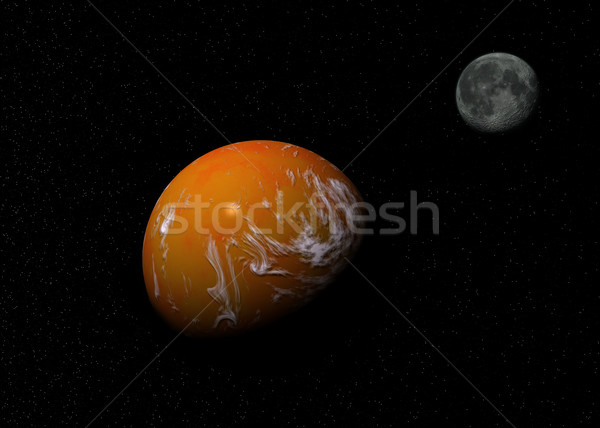 Naprendszer bolygók csillagos ég hold háttér éjszaka Stock fotó © kjpargeter