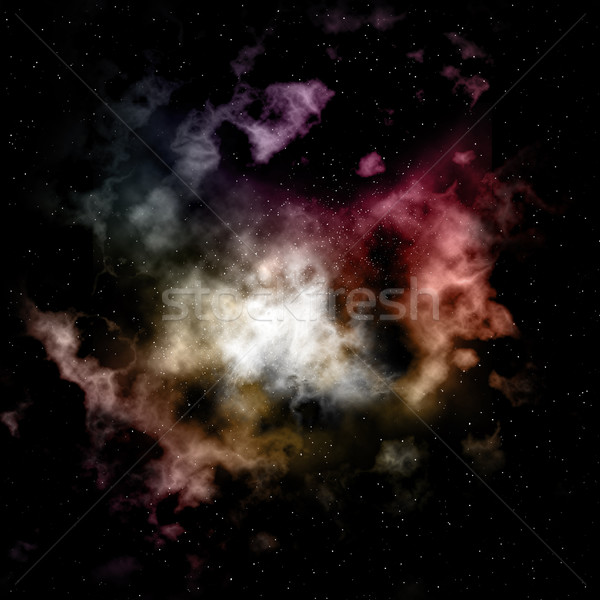 Nevelvlek ruimte kleurrijk sterren hemel achtergrond Stockfoto © kjpargeter
