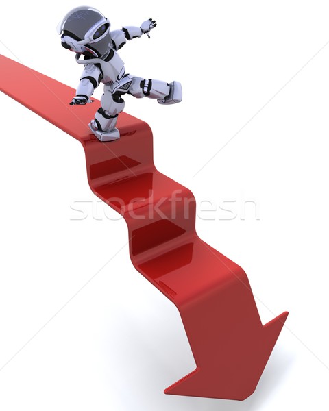 Stock foto: Roboter · Grafik · 3d · render · Finanzierung · Corporate · Zukunft