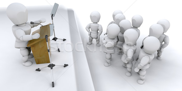 3d man kalabalık yalıtılmış adam arka plan Stok fotoğraf © kjpargeter
