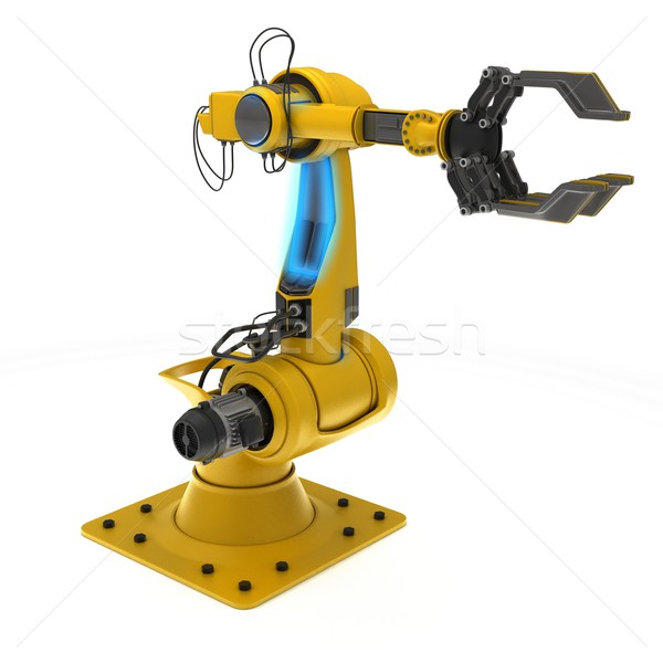 Industriali robot braccio rendering 3d business mano Foto d'archivio © kjpargeter