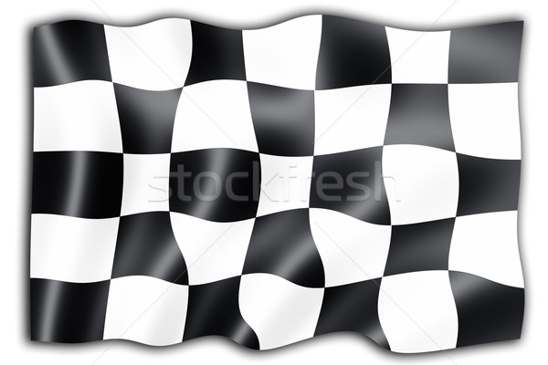 Vlag kunst race racing lijn Stockfoto © kjpargeter