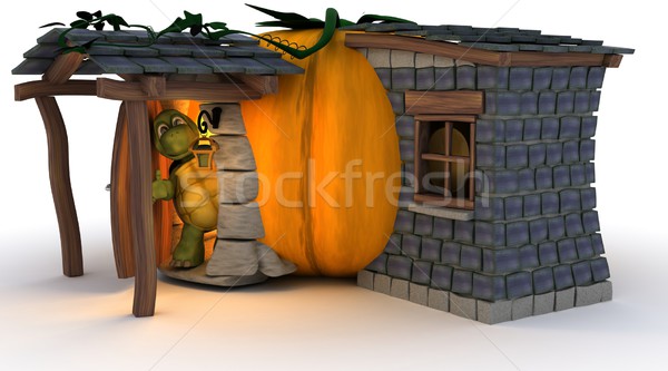 Stock photo: Halloween Pumpkin Cottage