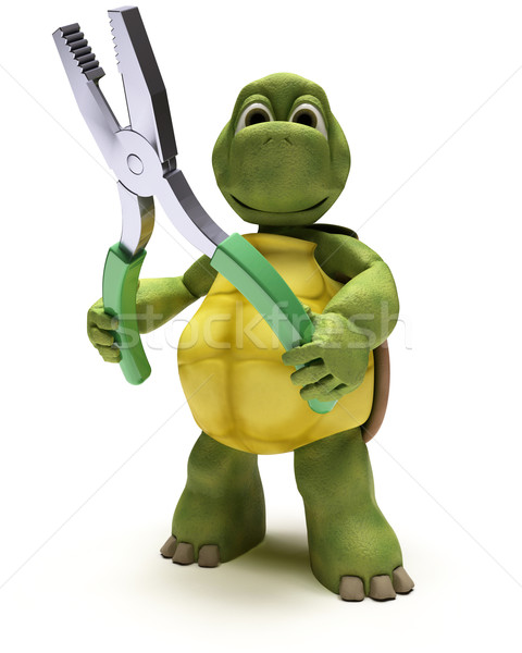 Tortoise with pliers Stock photo © kjpargeter