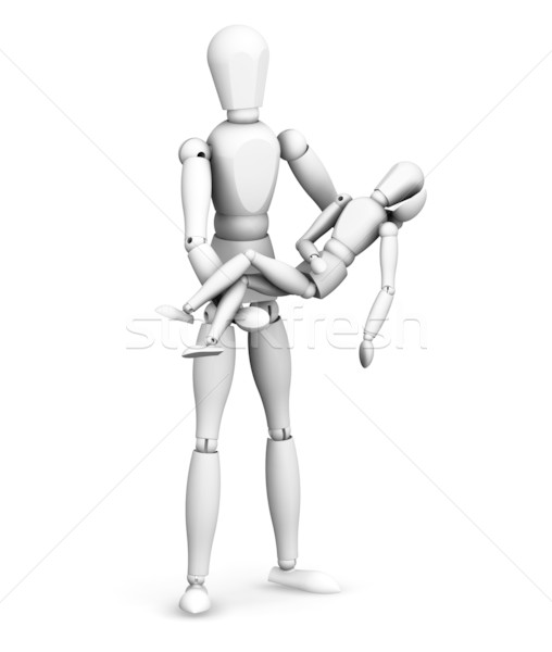 Man holding person Stock photo © kjpargeter