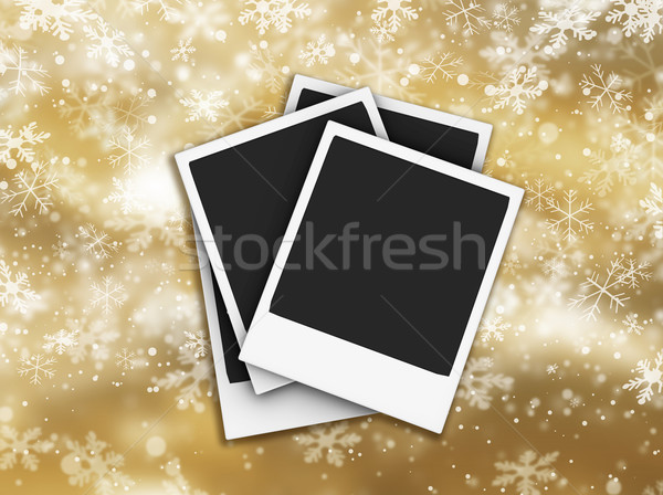 Foto stock: Floco · de · neve · queda · flocos · de · neve · quadro · inverno · estrela