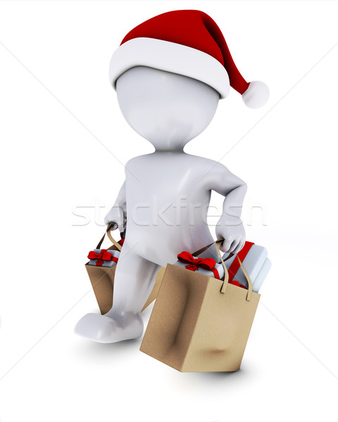 Morph Man with shopping bags Stock photo © kjpargeter