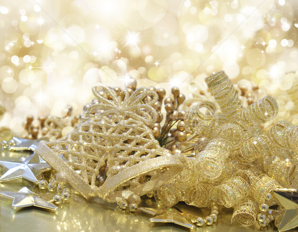 Stock photo: Gold Christmas background