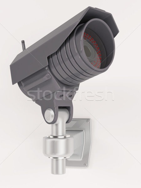 Cctv biztonsági kamera 3d render technológia biztonság néz Stock fotó © kjpargeter