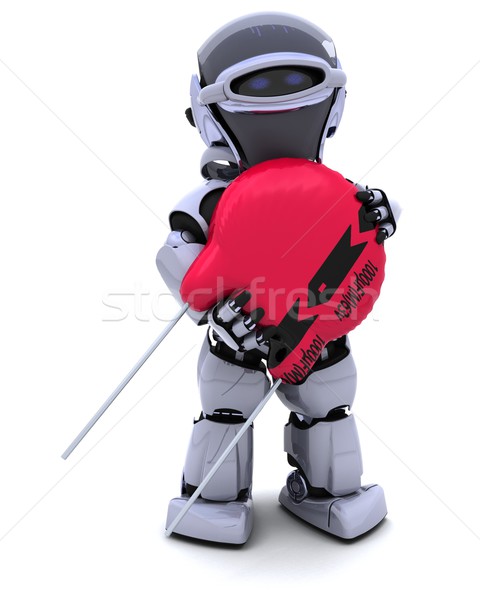 Robot with a capacitor Stock photo © kjpargeter