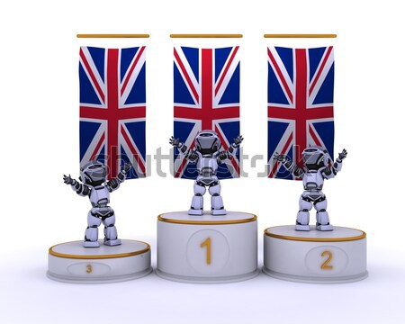 Londres 2012 campeonato pódio 3d render sucesso jogo Foto stock © kjpargeter
