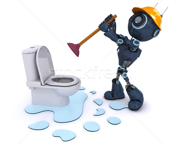 Android fixing a leak Stock photo © kjpargeter