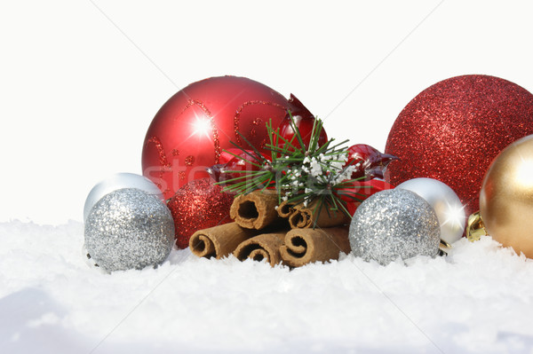 Stok fotoğraf: Noel · kar · dekoratif · arka · plan · kış · star
